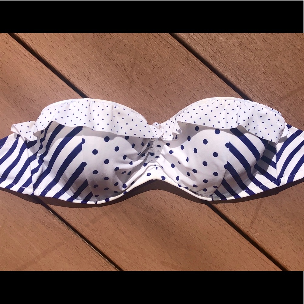 Victoria’s Secret Navy/White Bandeau Top (36d)
